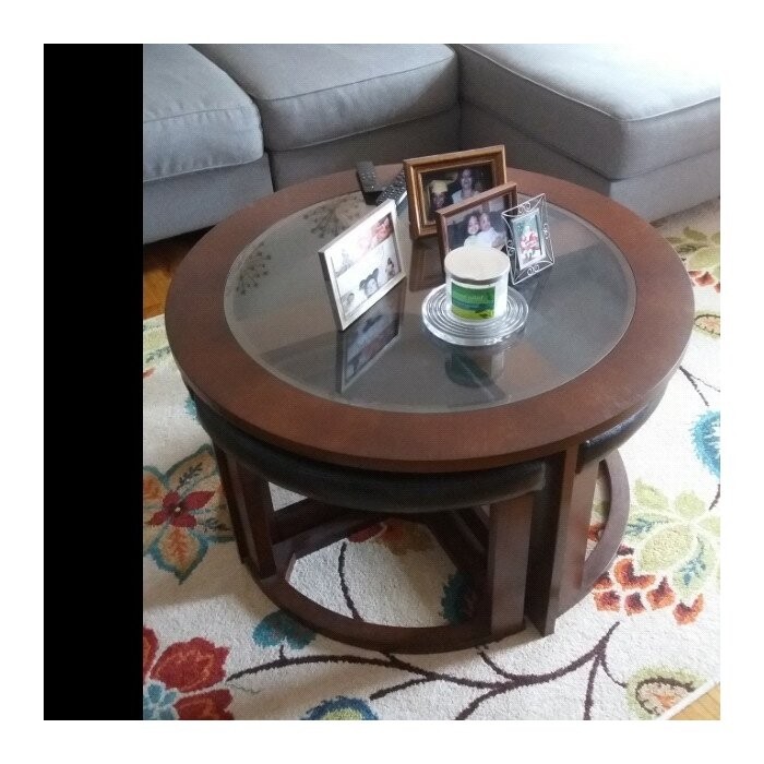Landaverde Coffee Table with Nested Stools
