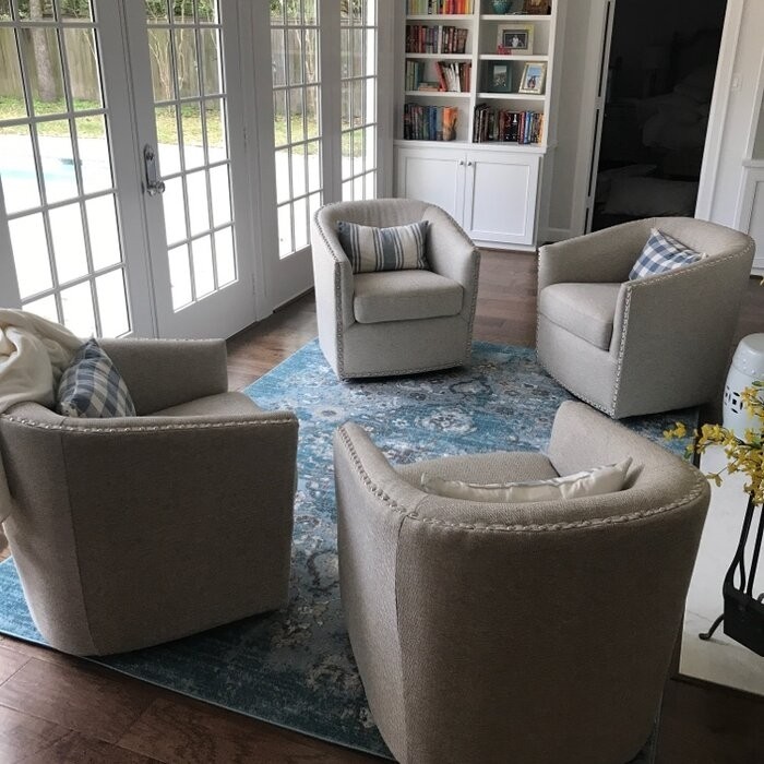 Leominster 28'' Wide Swivel Barrel Chair