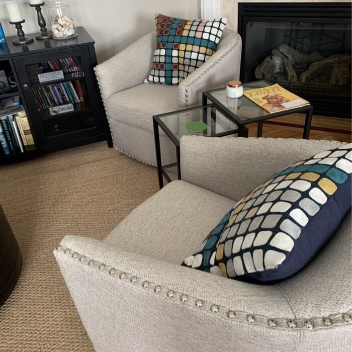 Leominster 28'' Wide Swivel Barrel Chair