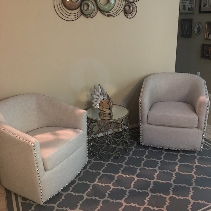 Leominster 28'' Wide Swivel Barrel Chair