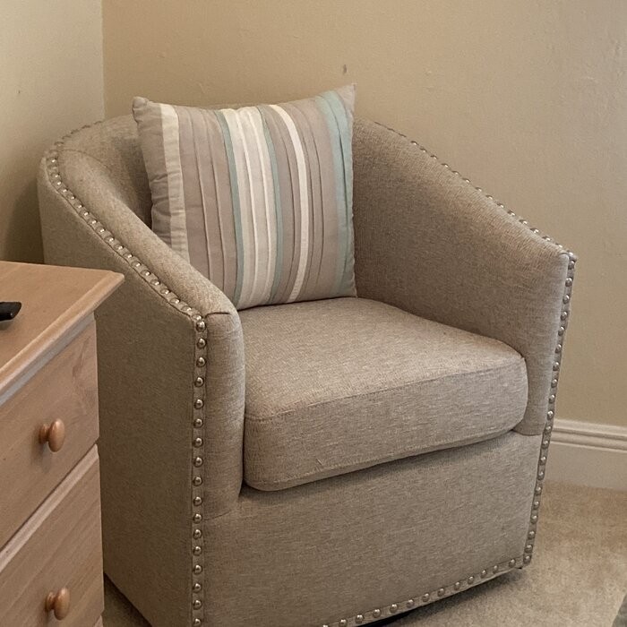 Leominster 28'' Wide Swivel Barrel Chair