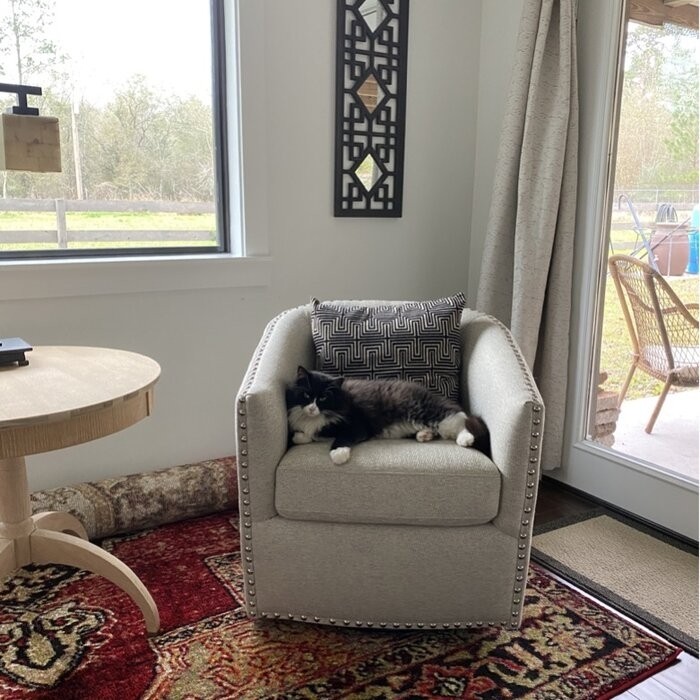 Leominster 28'' Wide Swivel Barrel Chair