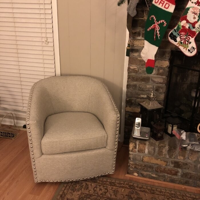 Leominster 28'' Wide Swivel Barrel Chair