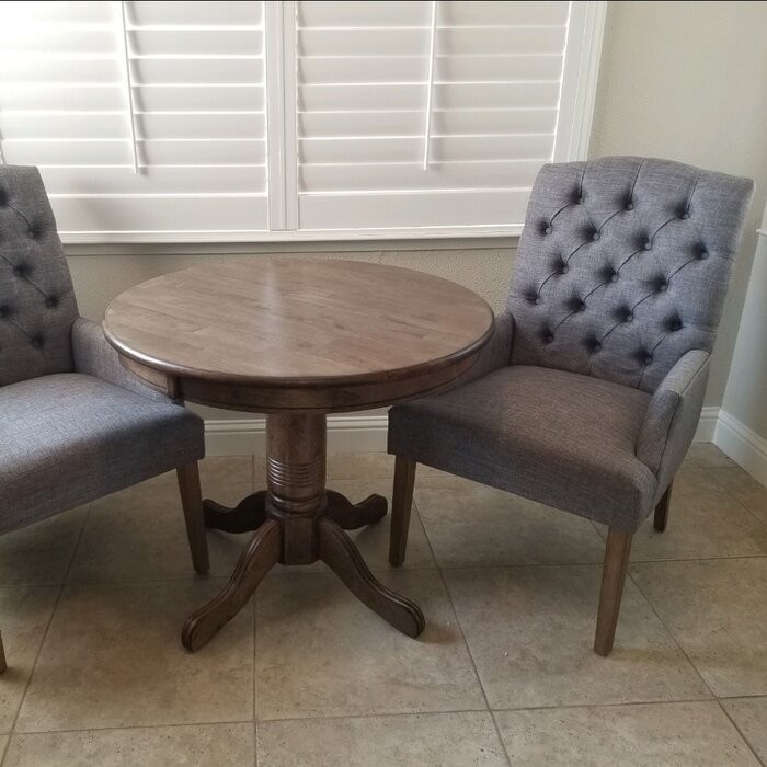 Lila Tufted Linen Arm Chair
