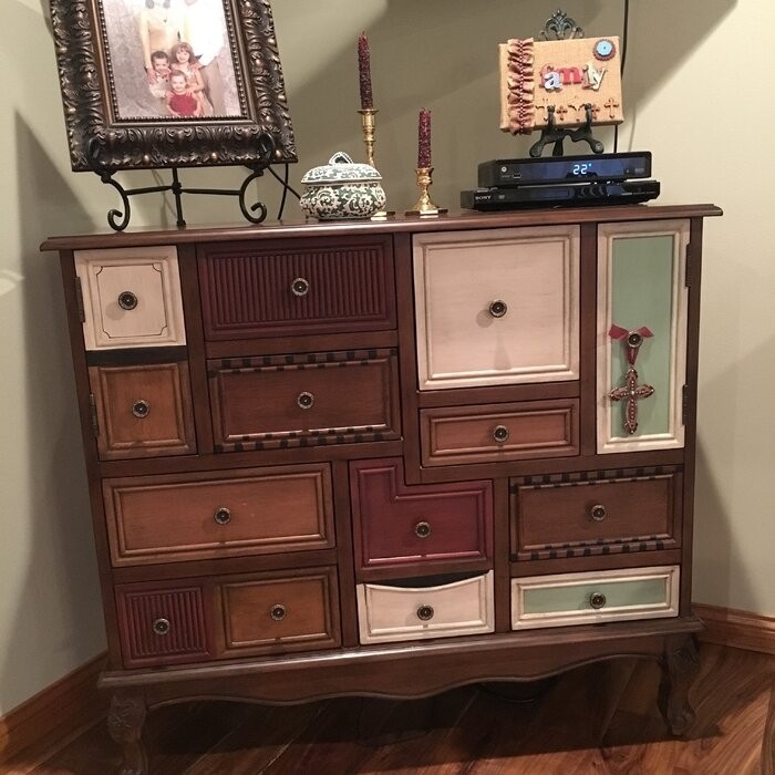 Liriano 36'' Tall 9 - Drawer Apothecary Accent Chest