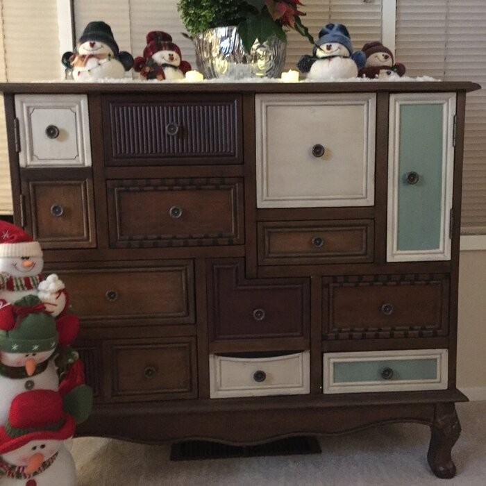 Liriano 36'' Tall 9 - Drawer Apothecary Accent Chest