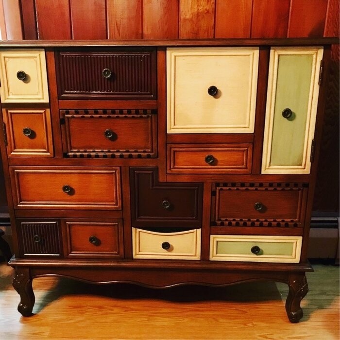 Liriano 36'' Tall 9 - Drawer Apothecary Accent Chest