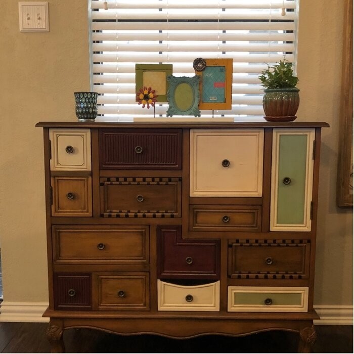 Liriano 36'' Tall 9 - Drawer Apothecary Accent Chest