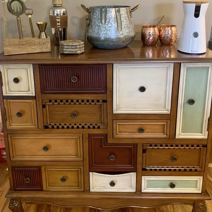 Liriano 36'' Tall 9 - Drawer Apothecary Accent Chest