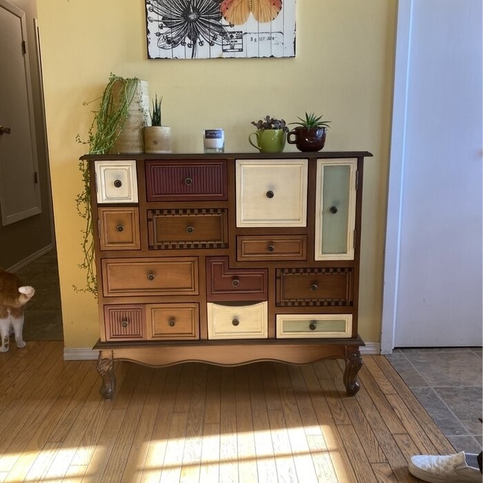 Liriano 36'' Tall 9 - Drawer Apothecary Accent Chest
