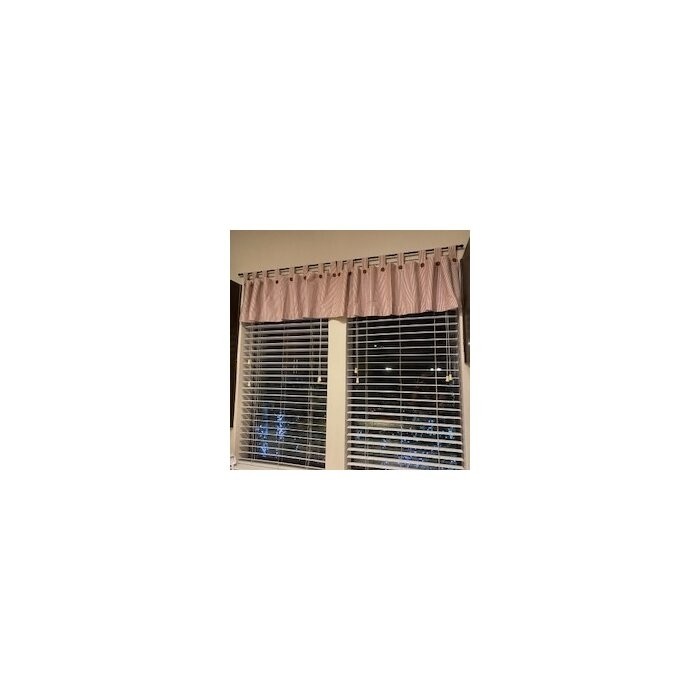 Liviana Striped Cotton Tailored 60'' Window Valance