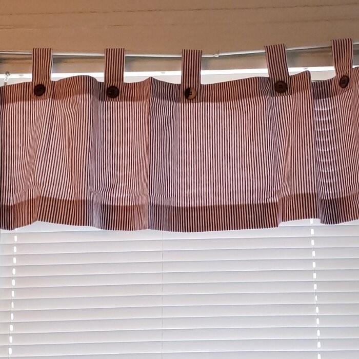Liviana Striped Cotton Tailored 60'' Window Valance