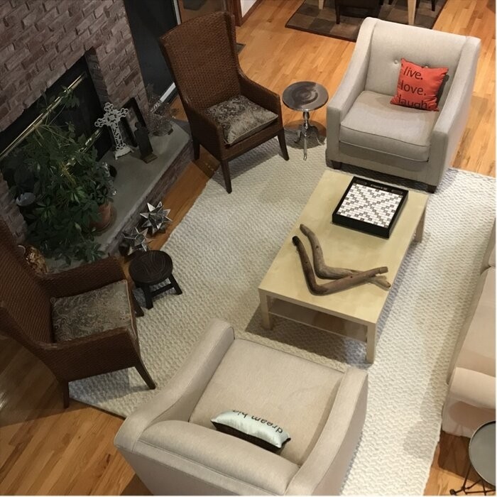 Lockhart Handmade Flatweave Wool Area Rug in Ivory