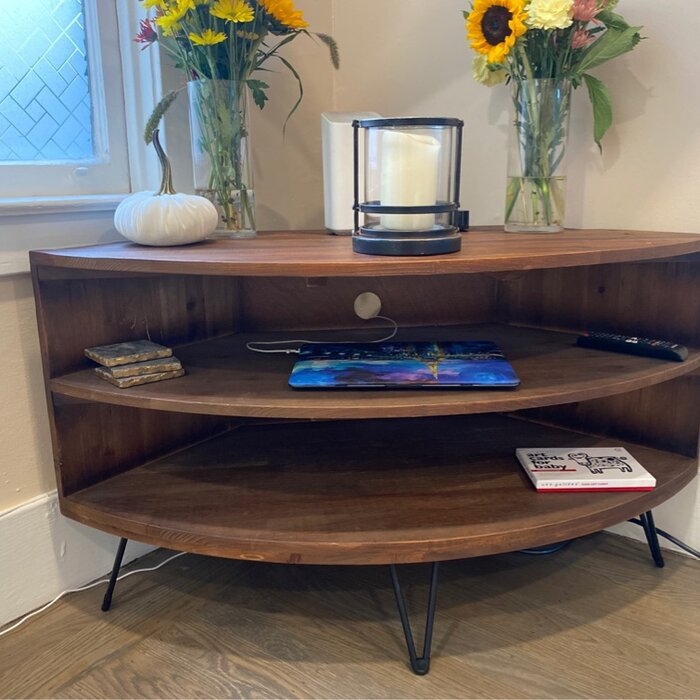 Lockheart Solid Wood Corner TV Stand for TVs up to 48"