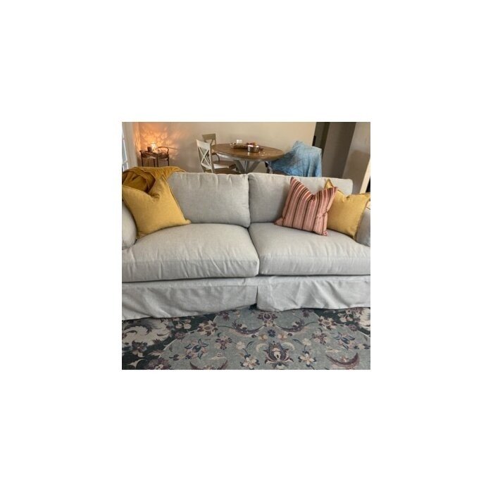 Lucia 93'' Recessed Arm Slipcovered Sofa with Reversible Cushions