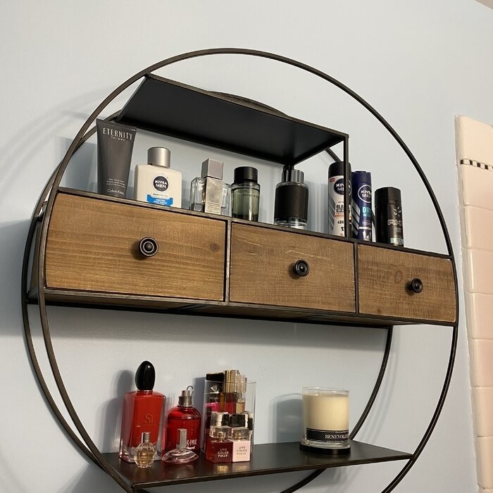 Lukasik 3 Piece Circle Accent Shelf