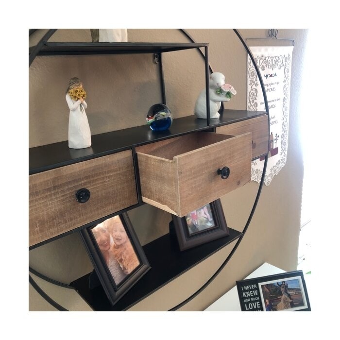 Lukasik 3 Piece Circle Accent Shelf