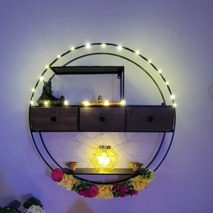 Lukasik 3 Piece Circle Accent Shelf