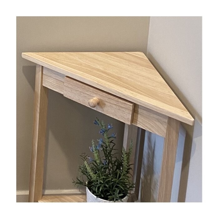 Lynn 24'' Tall Solid Wood 3 Legs End Table with Storage