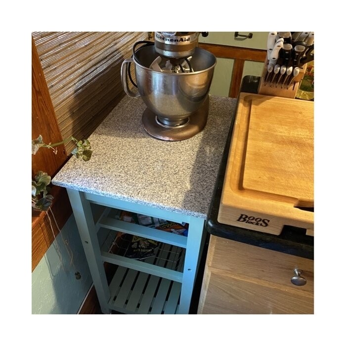 Macy 22.88'' Wide Rolling Kitchen Cart with Granite Top