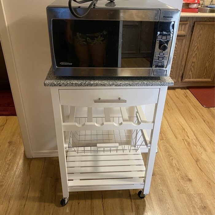 Macy 22.88'' Wide Rolling Kitchen Cart with Granite Top