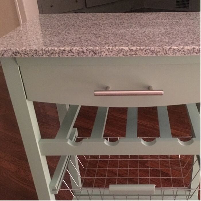 Macy 22.88'' Wide Rolling Kitchen Cart with Granite Top