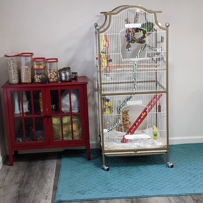 Maisie 58.5'' Victorian Top Floor Bird Cage with Wheels
