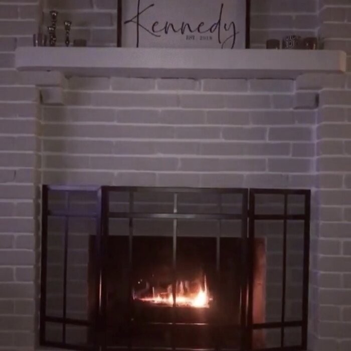 Makhi 3 Panel Steel Fireplace Screen