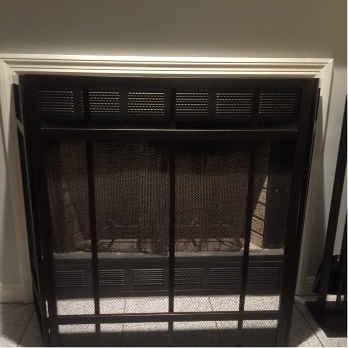 Makhi 3 Panel Steel Fireplace Screen