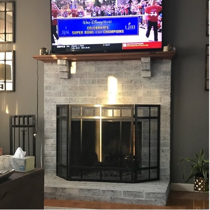 Makhi 3 Panel Steel Fireplace Screen