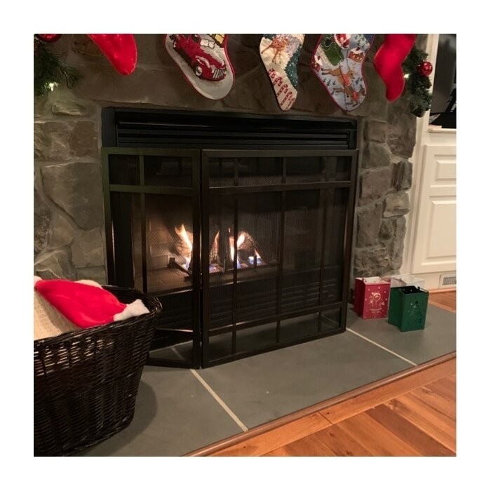 Makhi 3 Panel Steel Fireplace Screen