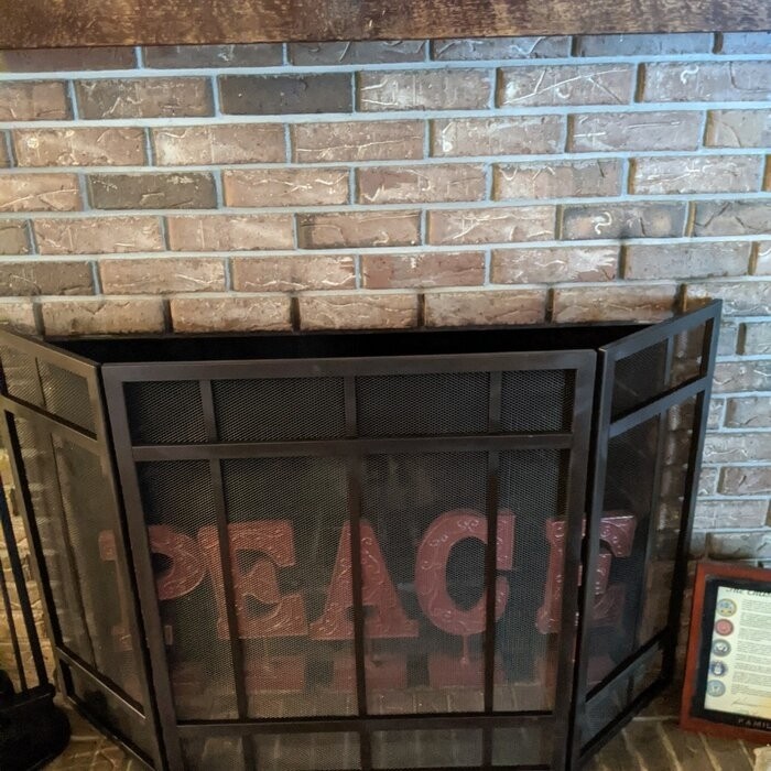 Makhi 3 Panel Steel Fireplace Screen