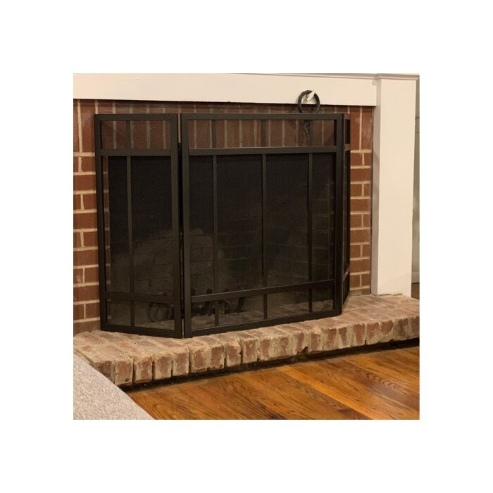 Makhi 3 Panel Steel Fireplace Screen
