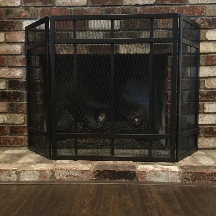 Makhi 3 Panel Steel Fireplace Screen