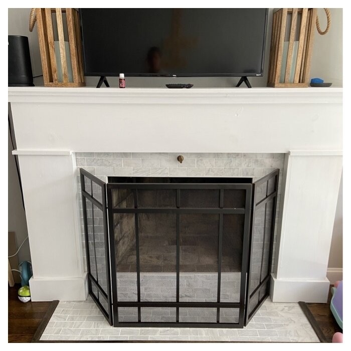 Makhi 3 Panel Steel Fireplace Screen