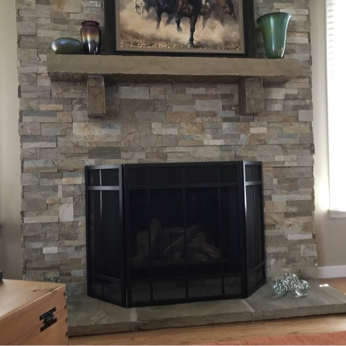 Makhi 3 Panel Steel Fireplace Screen