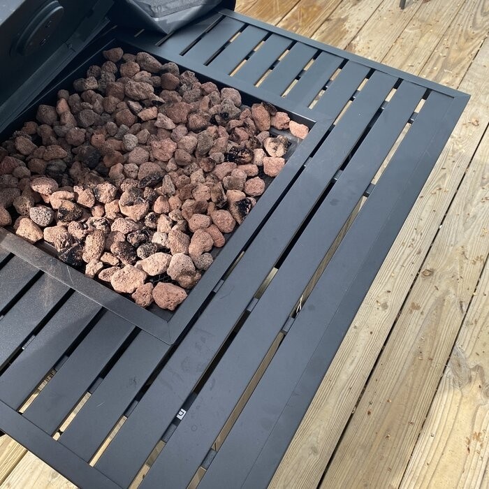 Marca Steel Propane Outdoor Fire Pit Table with Lid