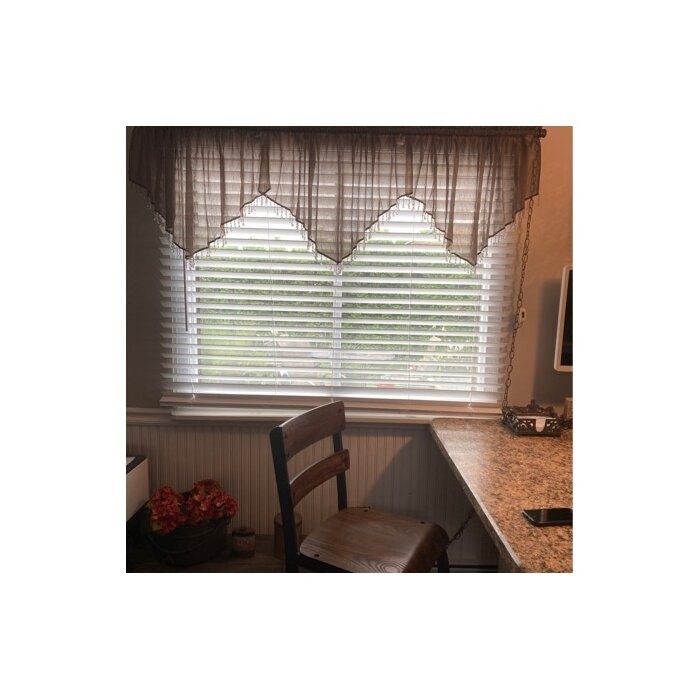 Mardis Solid Color Pointed 51'' Window Valance
