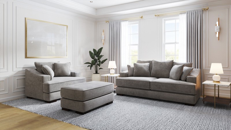 Marina 60'' Wide Chair And A Half and Ottoman