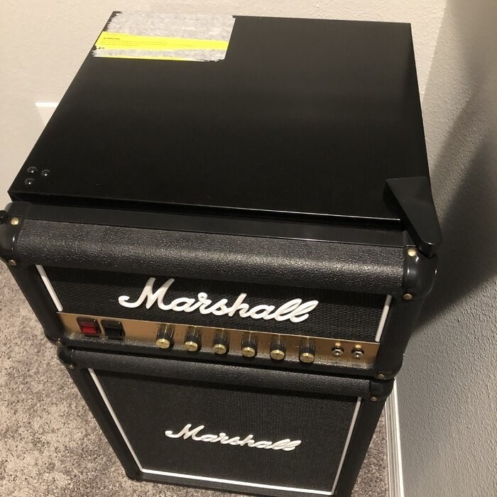 Marshall Fridges Retro 3.2 Cubic Feet cu. ft. Freestanding Mini Fridge