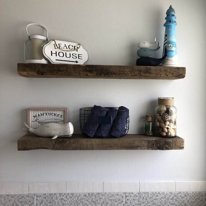 Mcfall 2 Piece Solid Wood Floating Shelf