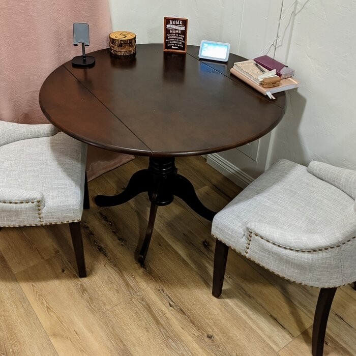 Mckey Drop Leaf Solid Wood Dining Set