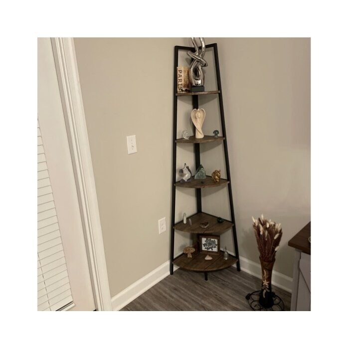 Mel 72'' H x 17'' W Iron Corner Bookcase
