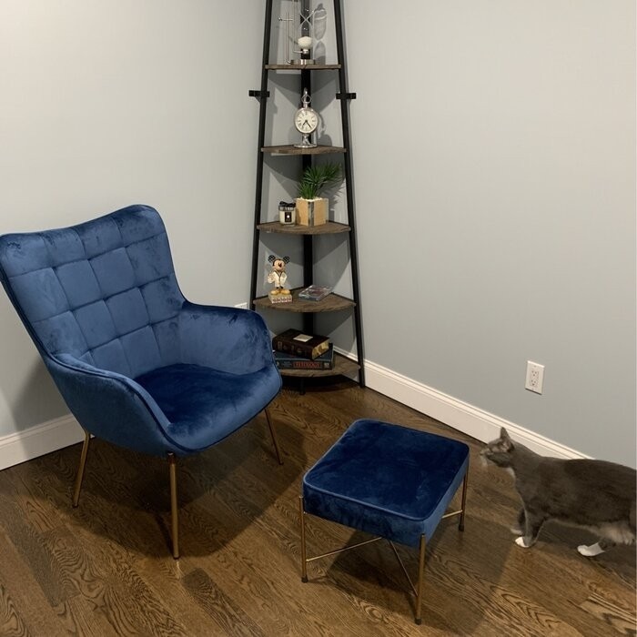 Mel 72'' H x 17'' W Iron Corner Bookcase