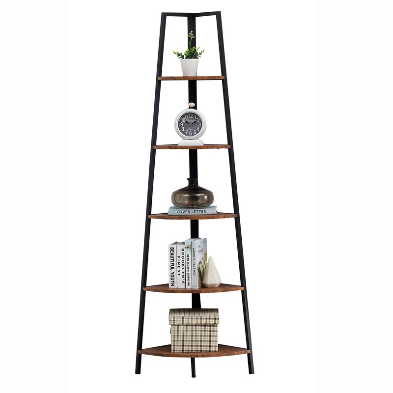 Mel 72'' H x 17'' W Iron Corner Bookcase