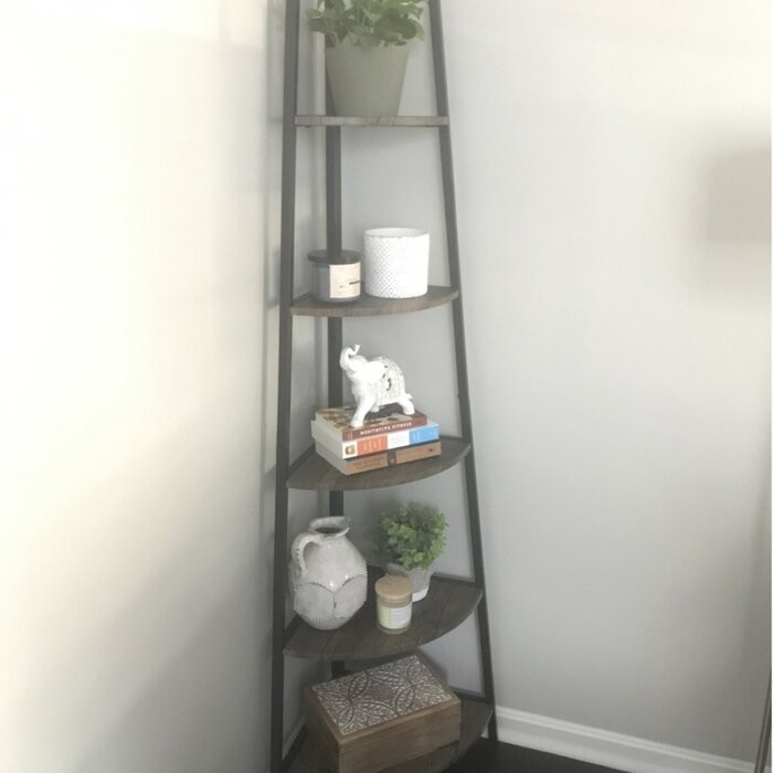 Mel 72'' H x 17'' W Iron Corner Bookcase