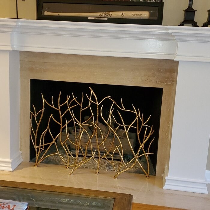 Memoire Single Panel Iron Fireplace Screen
