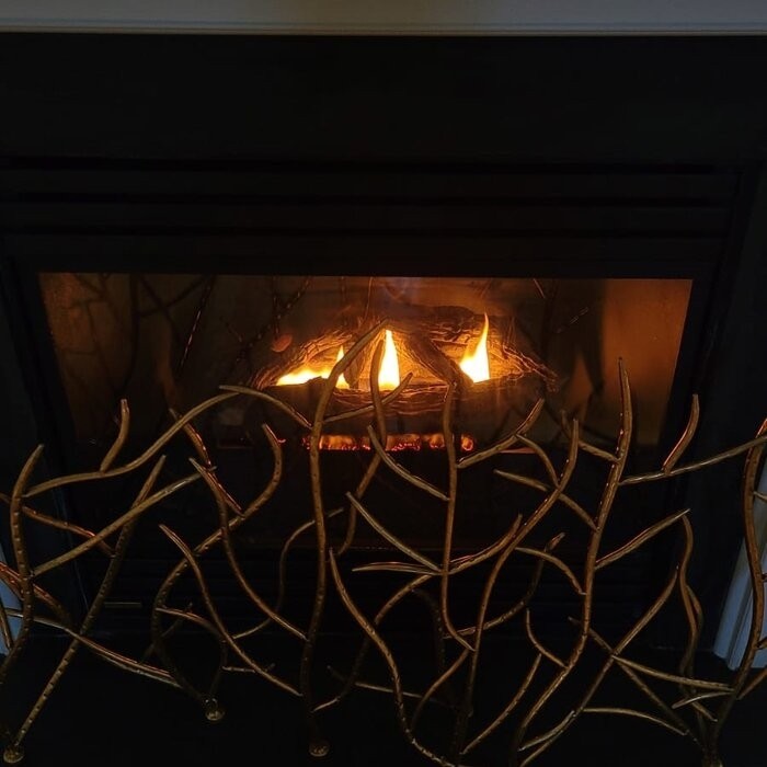 Memoire Single Panel Iron Fireplace Screen