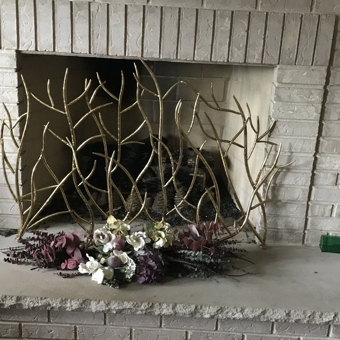 Memoire Single Panel Iron Fireplace Screen