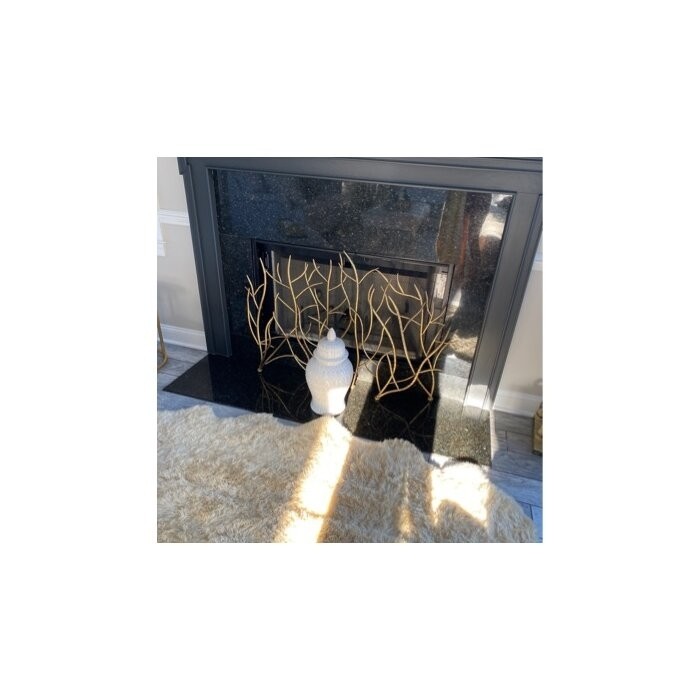 Memoire Single Panel Iron Fireplace Screen